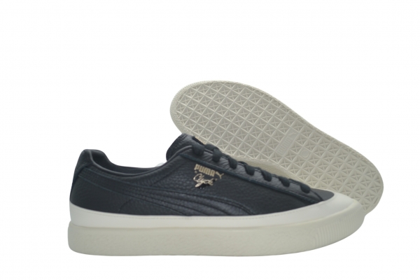 Puma Clyde Rubber Toe LTHR black/whisper white